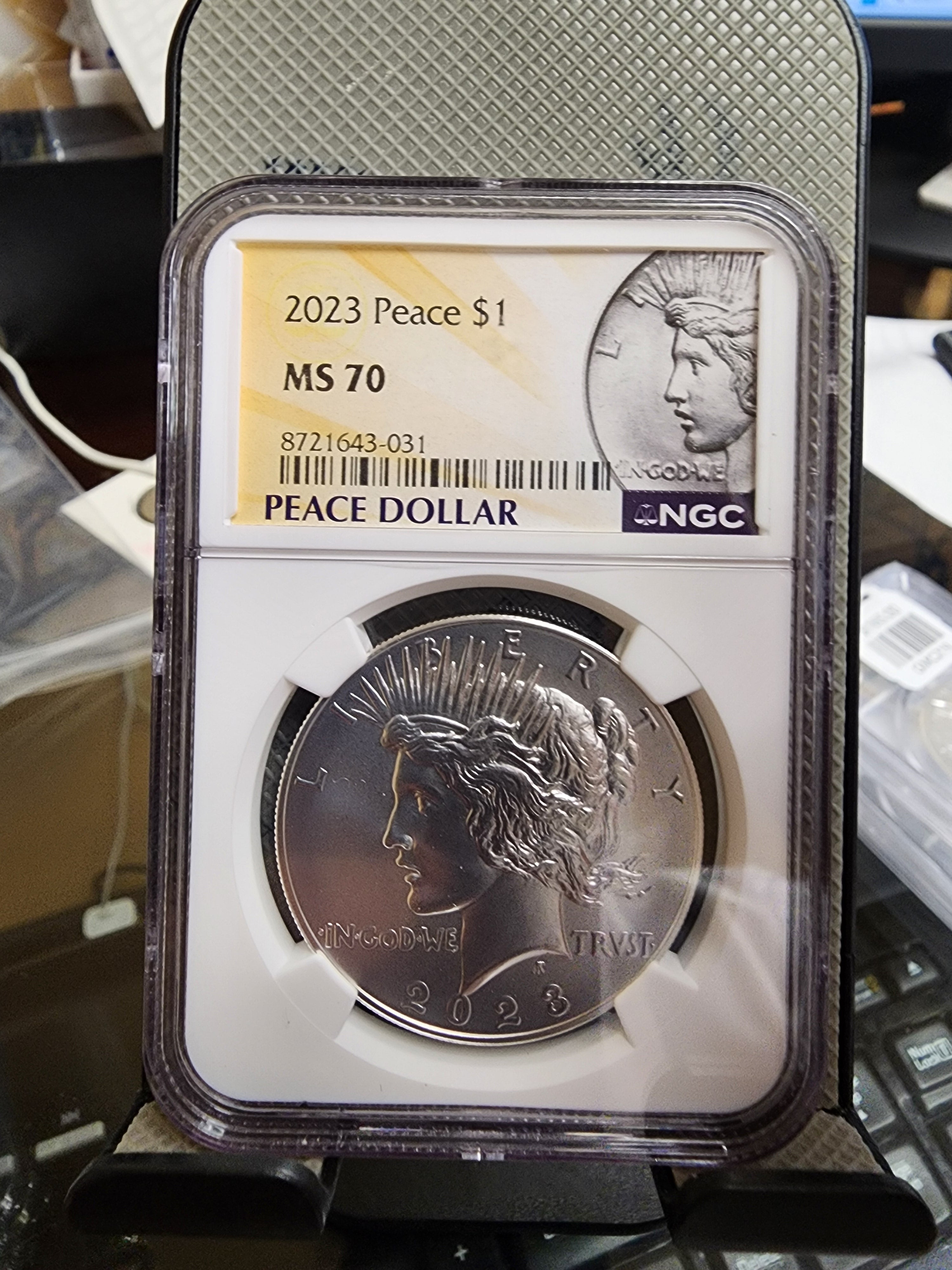 2023 $1 Peace Silver dollar Commemorative, NGC MS 70, Store #GMC343