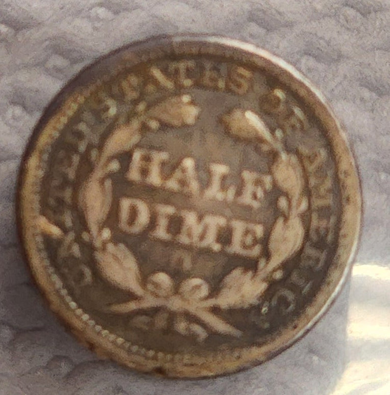 1841-O Seated Liberty Silver Half Dime, Small 'O', Very Fine, Store #HE014.