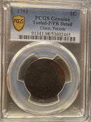 1793 Chain Set - Chain, Periods, PCGS Genuine Poor details Store