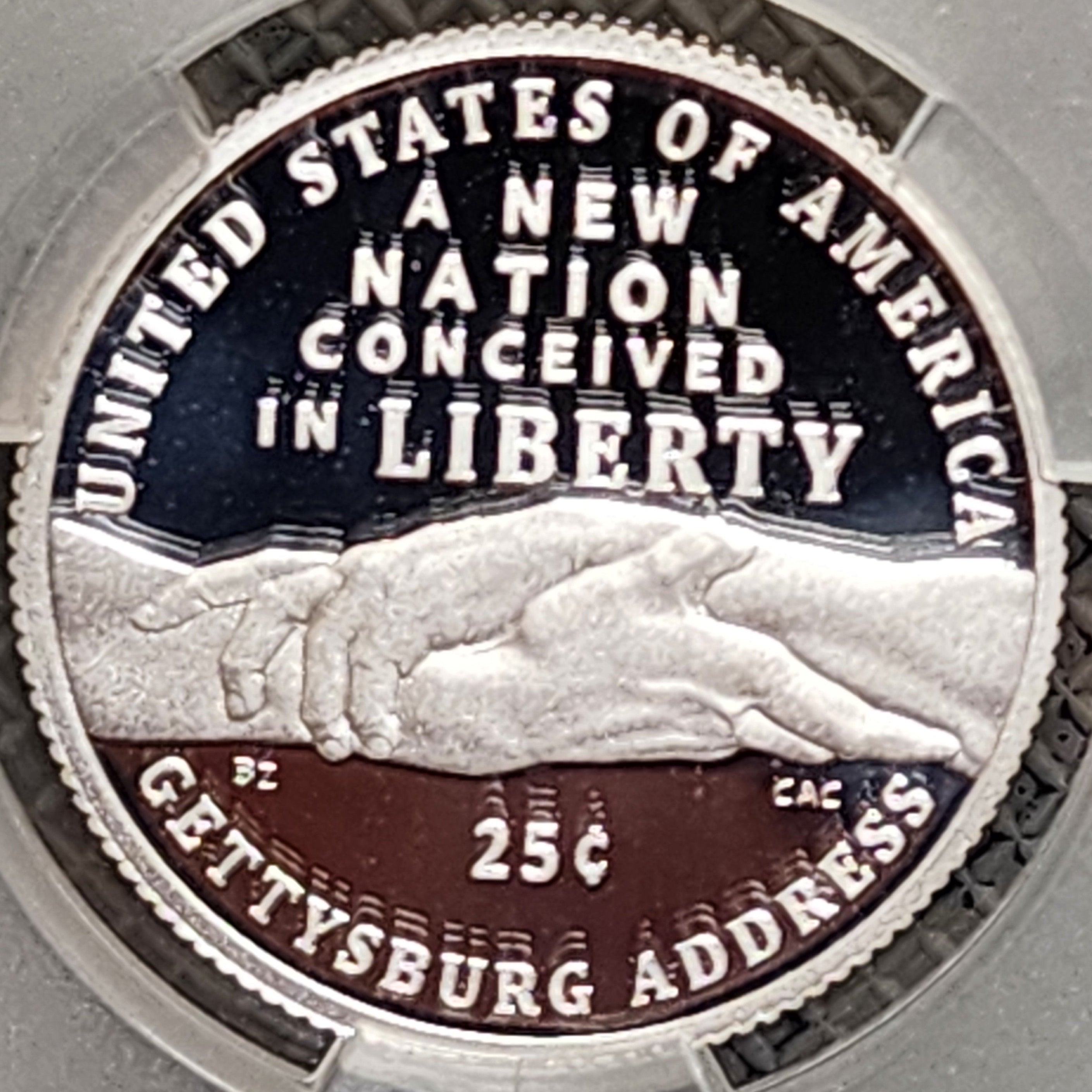 1776-2026-S Silver, Gettysburg Address Quarter, CAC PR-70, Store#QR1945.