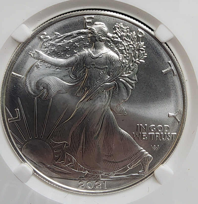 2021 Type 2 American Silver Eagle, NGC MS 70, Store