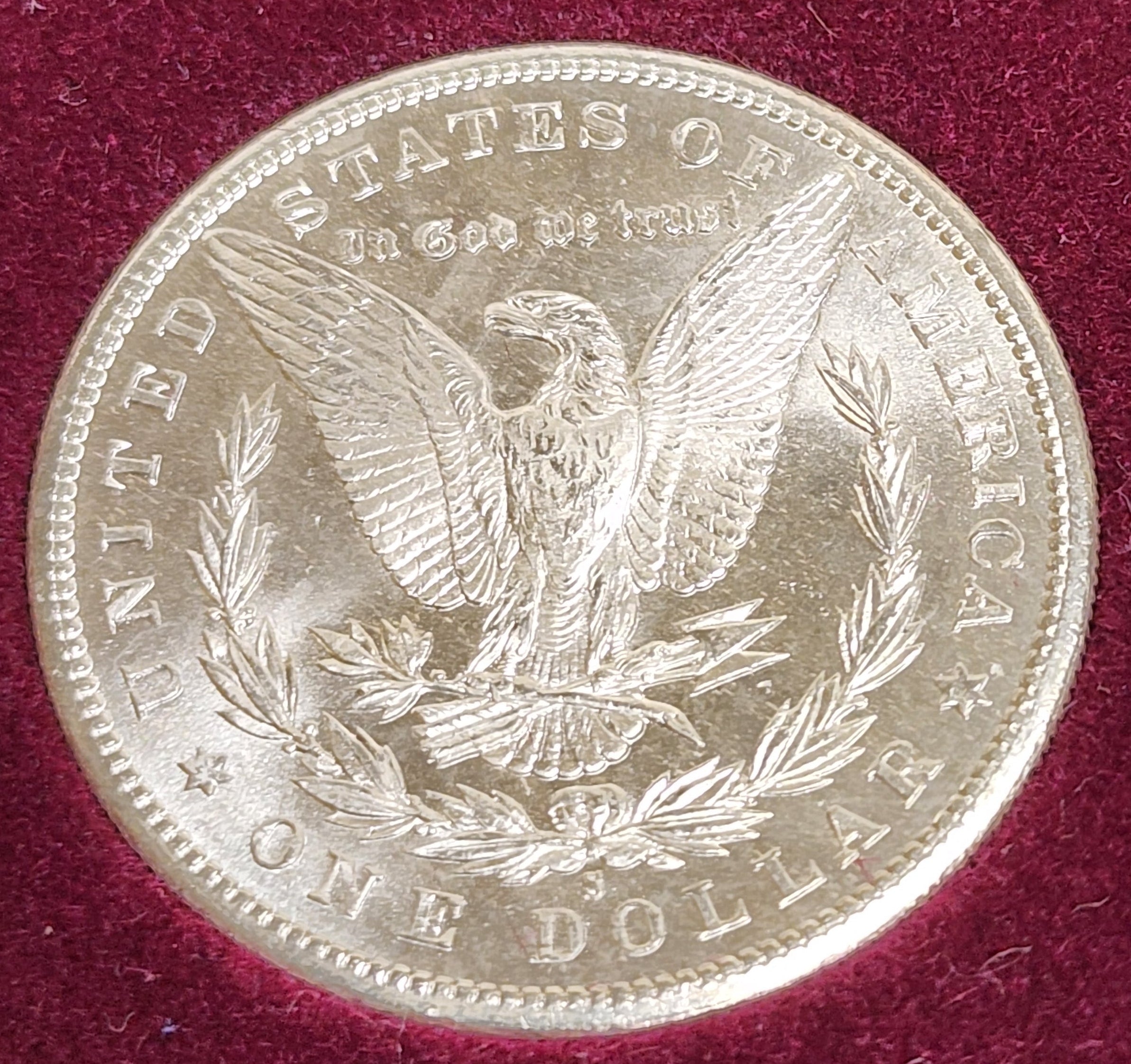 Morgan Silver Dollar, 3 Coin Set, Mint State Uncirculated Coins, Store #DR0206.