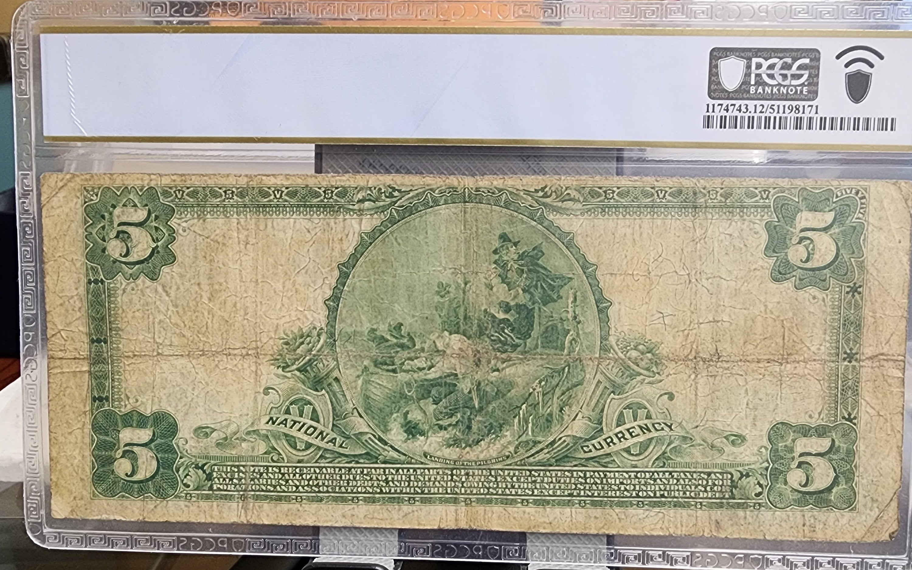 1902 $5 National Bank Note, San Angelo, TX, PCGS F-12, Store Sale #NBN018.