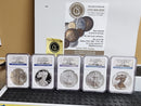 2011 25th Anniversary, American Silver Eagle, 5 Coin NGC "70" Set, Store
