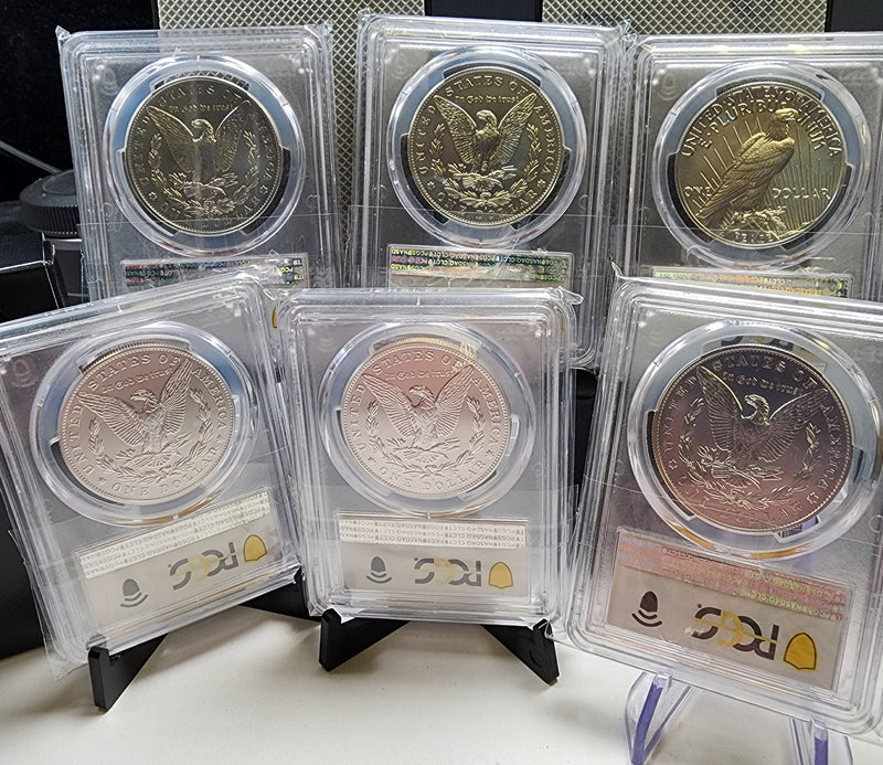 2021 Morgan and Peace 6 Coin Commemorative Set, PCGS MS 70, Store