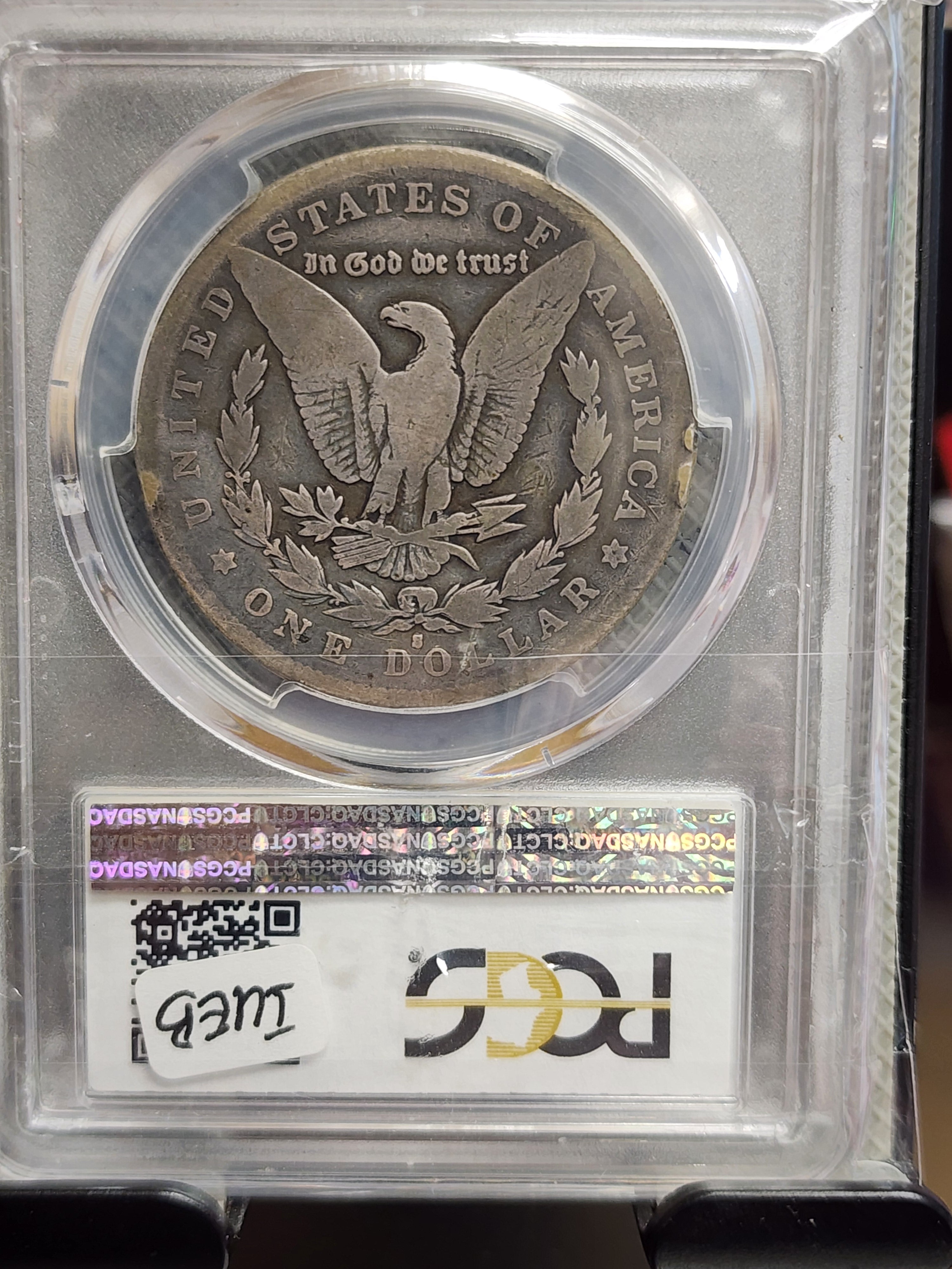 1893-S Morgan Silver Dollar, PCGS Good-4, "KEY DATE" Coin, SALE #DR0590