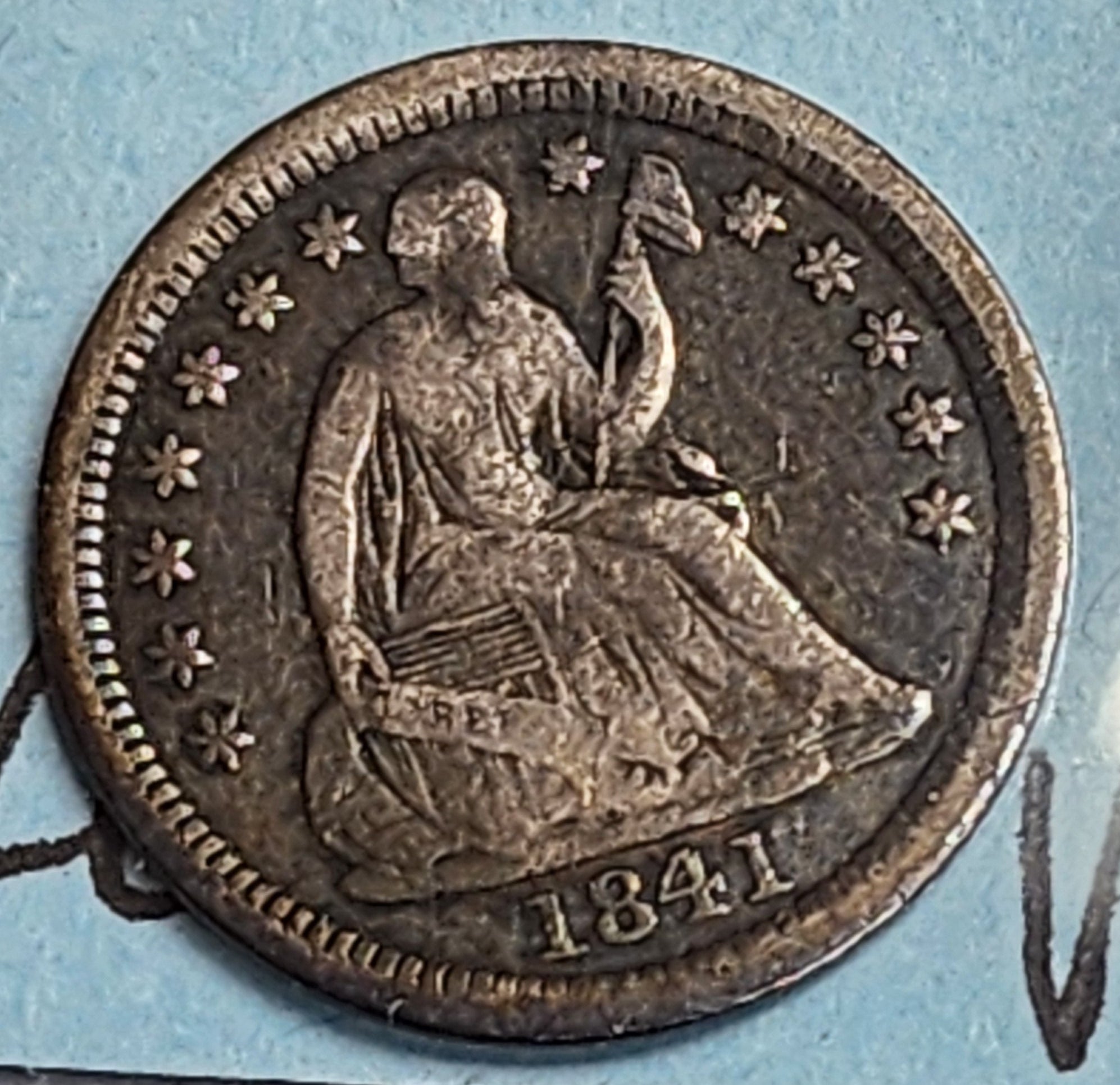 1841-O Seated Liberty Silver Half Dime, Small 'O', Very Fine, Store #HE014.