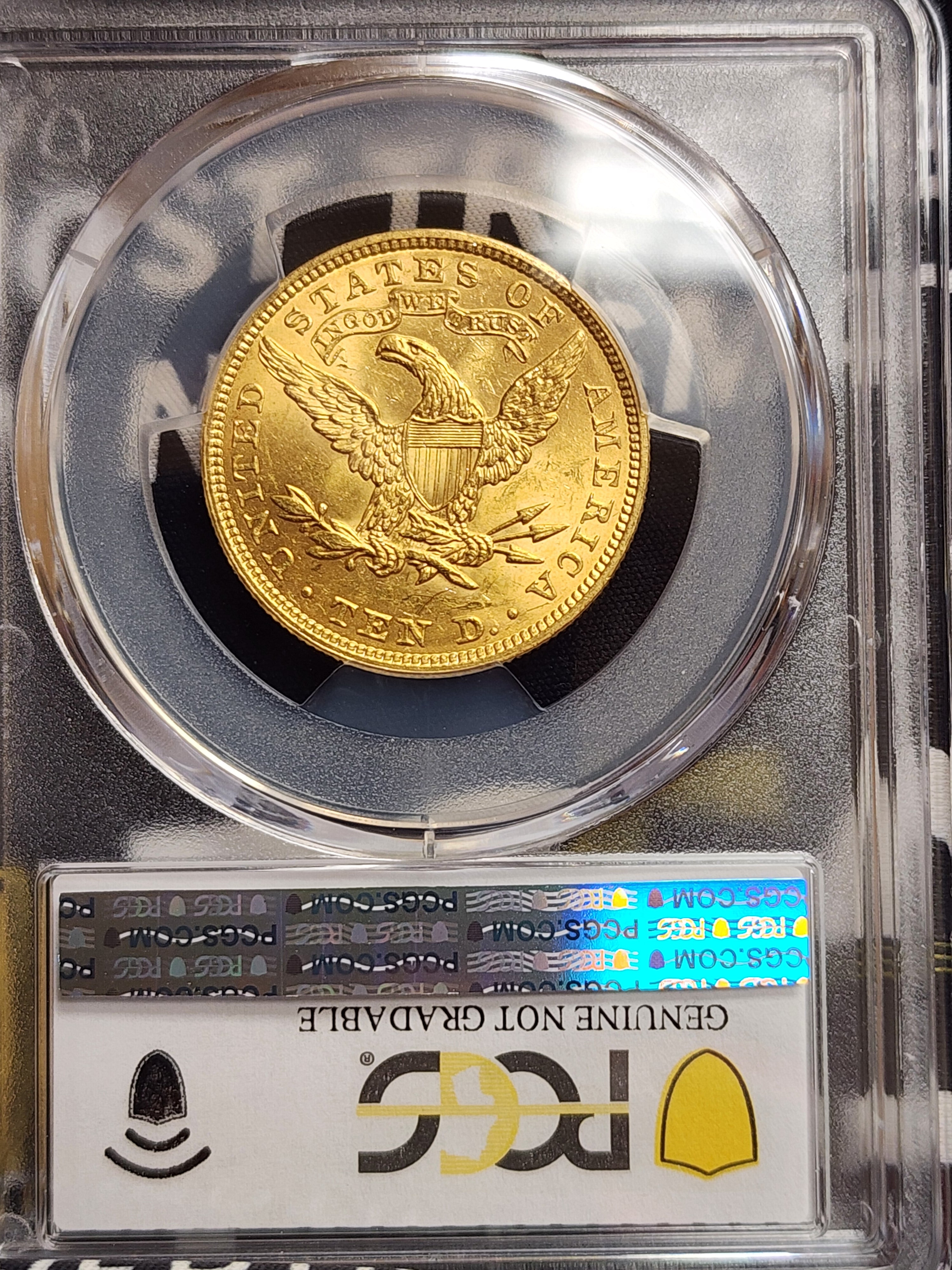 1907 $10 Gold Liberty Eagle, PCGS UNC Details, Cleaned, Gold Coin, Store Sale#G0089.