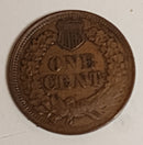 1867 Indian Head Cent, Overdate, Extra Fine Circulated Coin, Store