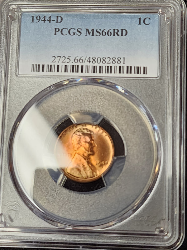 1944-D Lincoln Cent, PCGS MS66RD, Store #GCT017