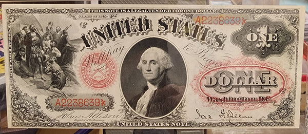 1878 $1 Legal Tender Note, Nice Bold Color, PMG CU-63, EPQ, Store #GLT020.