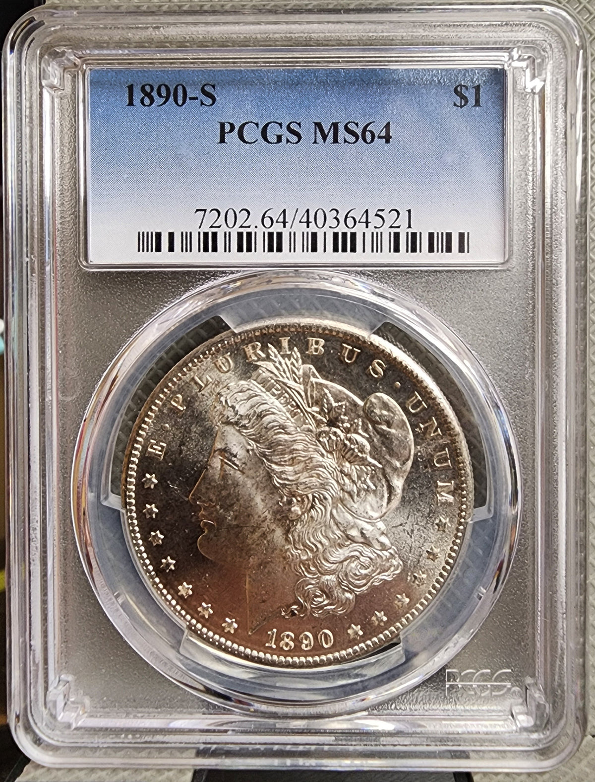 1890-S Morgan Silver Dollar, PCGS MS-64, Uncirculated, Store Sale #DR1587.
