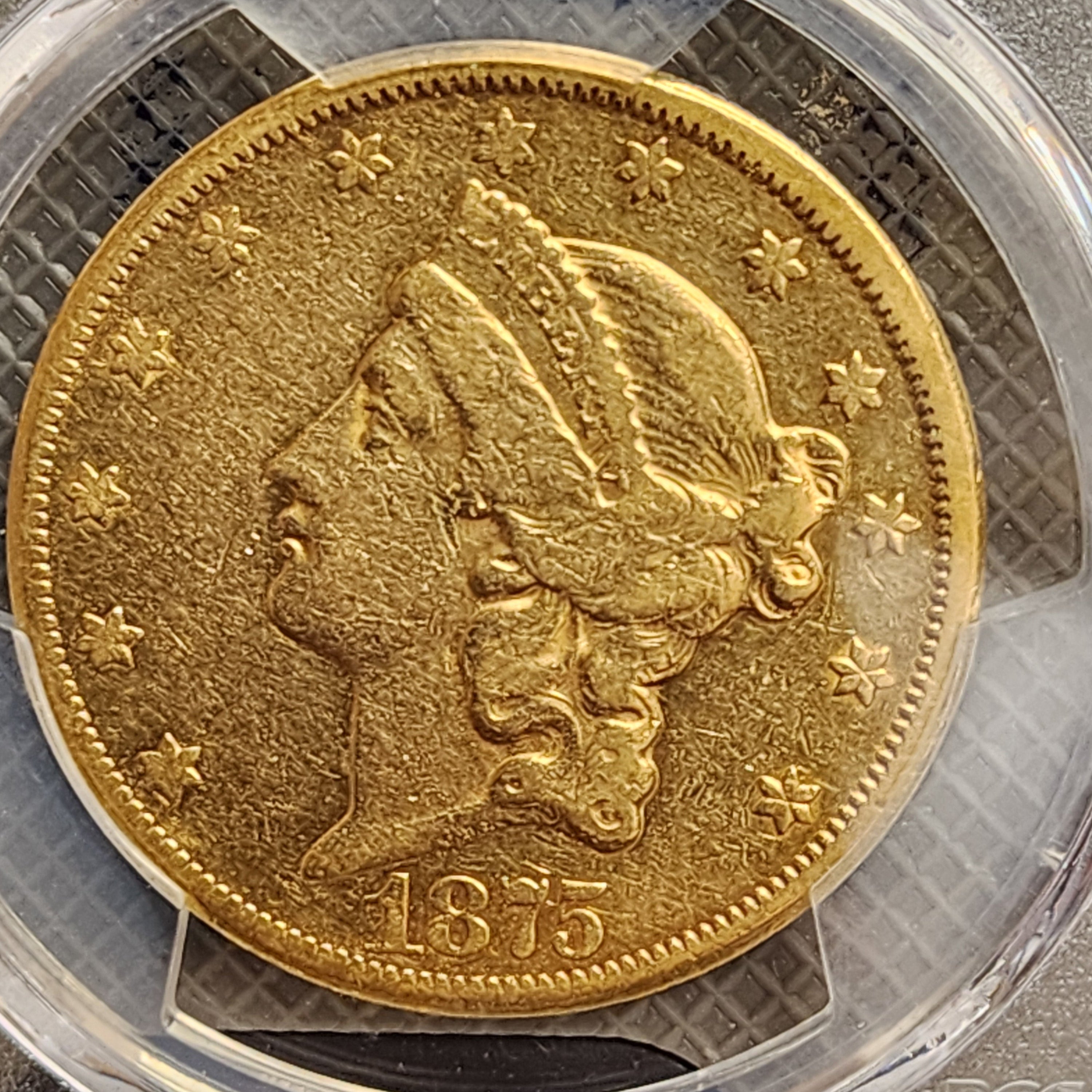 1875-CC $20 Gold Liberty Double Eagle, PCGS XF-45, Store Sale #G0114.