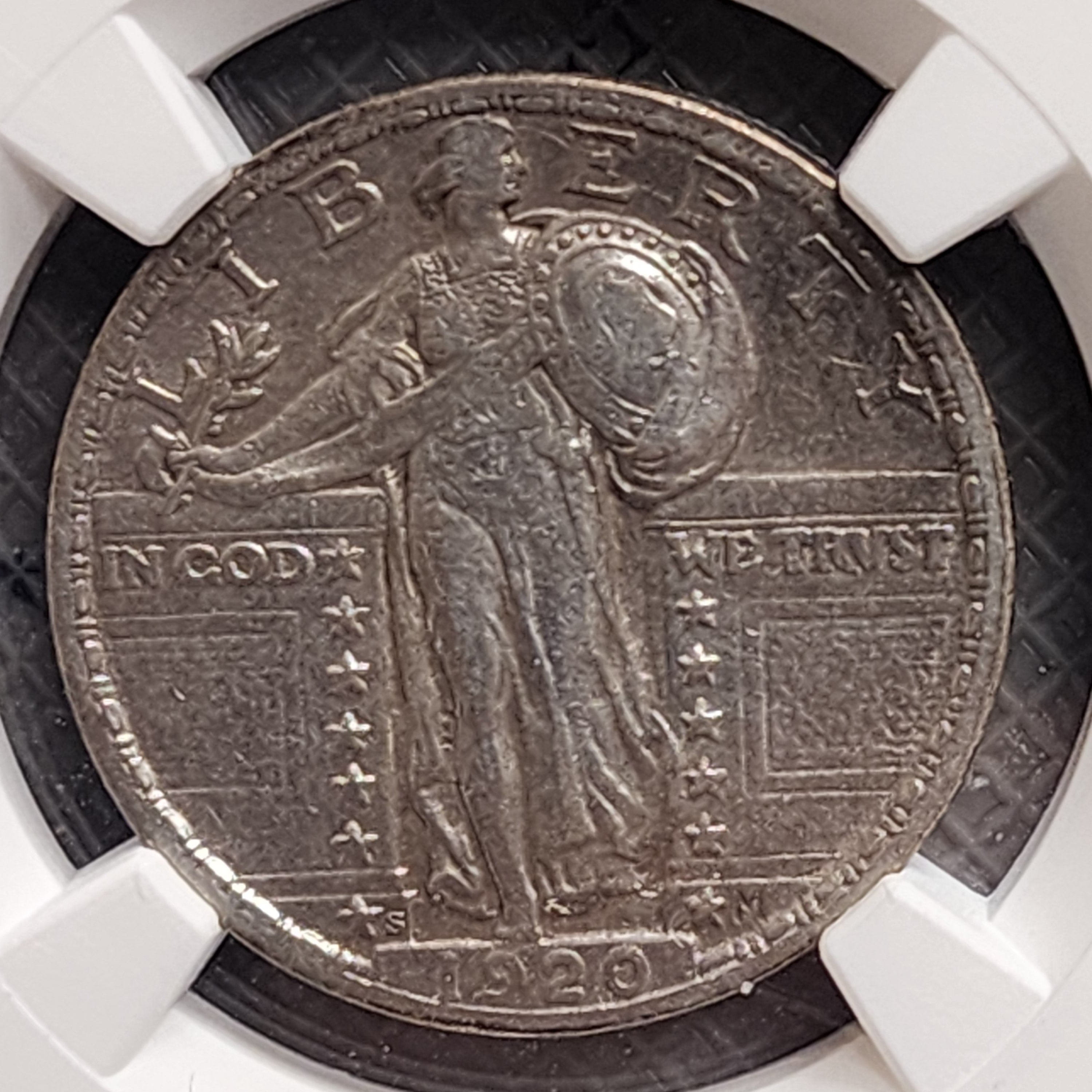 1920-S Standing Liberty Silver Quarter, NGC XF Detailed Coin, Store Sale #QR1453.