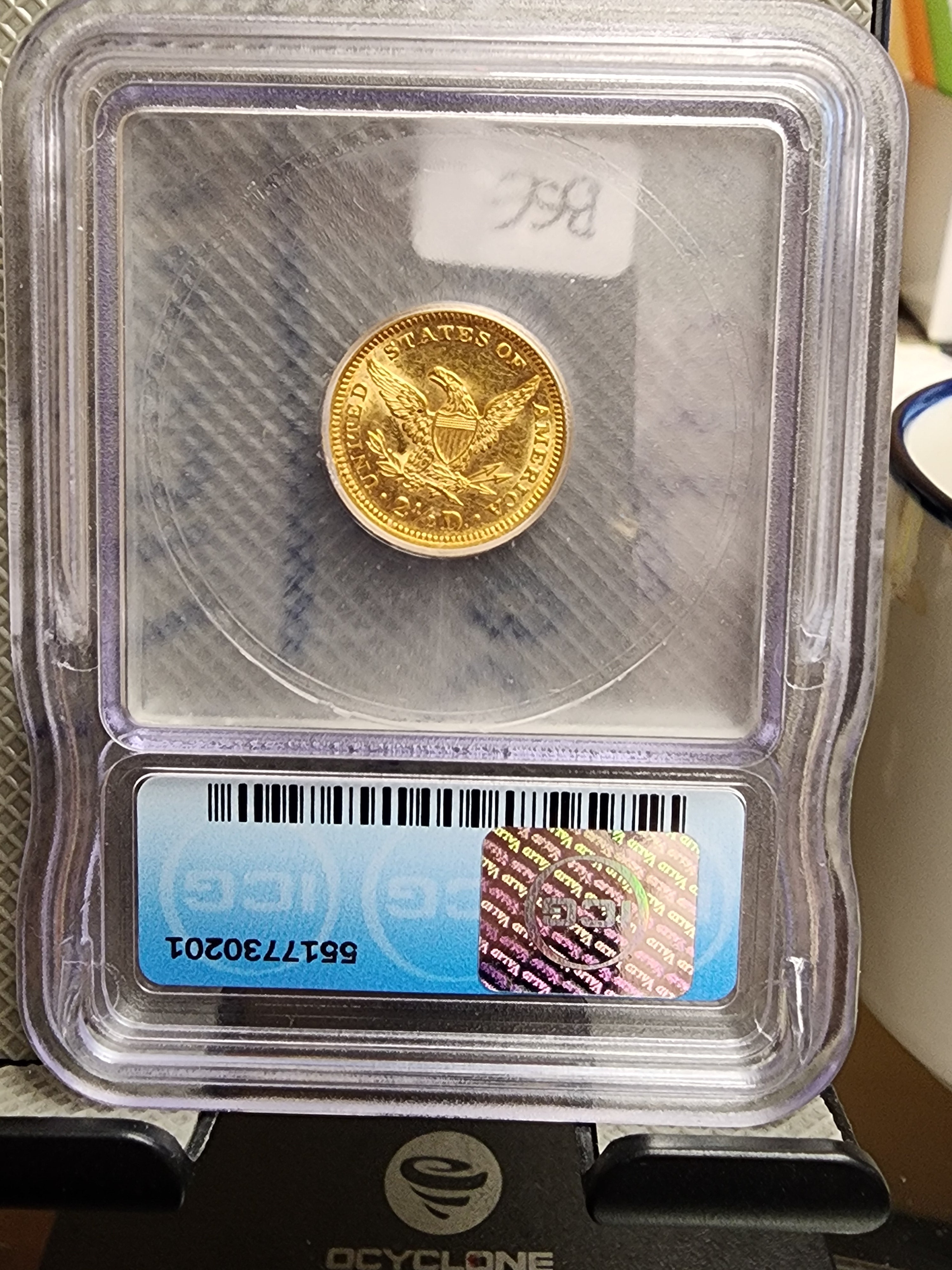 1873 $2.50 Quarter Gold Eagle, ICG MS63, Open 3, Gold Coin, Store Sale#G0099.