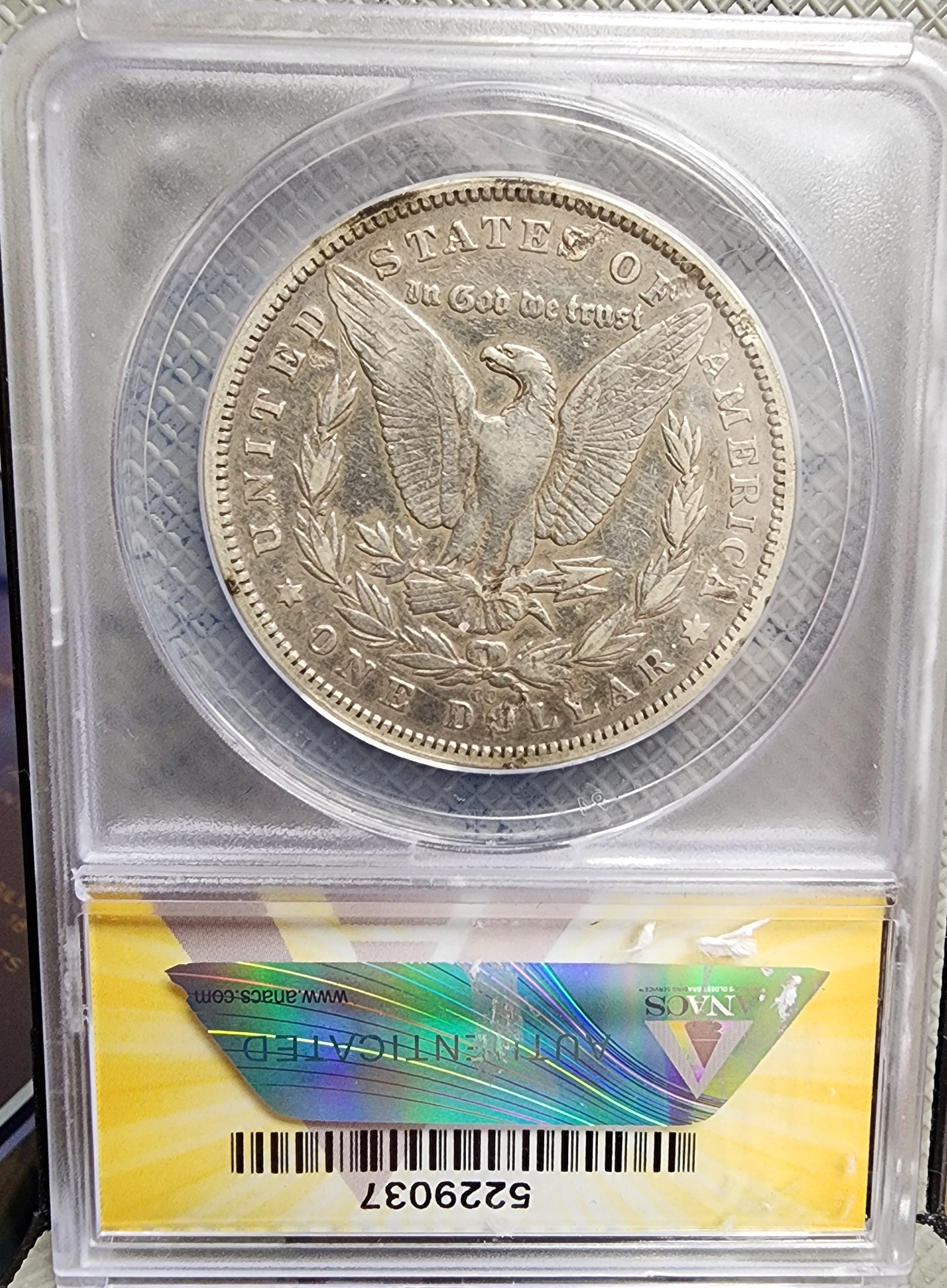 1893-CC Morgan Silver Dollar, ANACS "Genuine" Holder. Store Sale #DR0589.