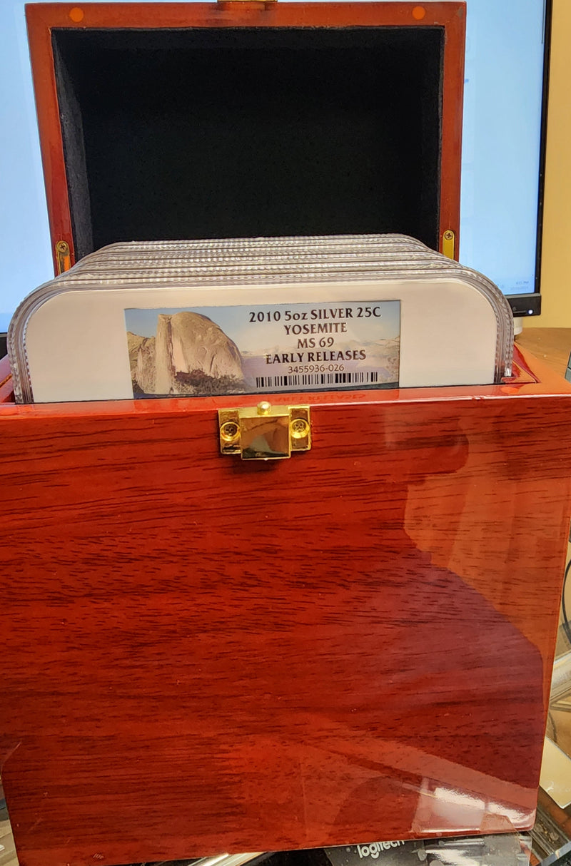 2010 National Park, 5 Troy Ounce Silver, 5 Coin Set, NGC MS-69, Store Sale