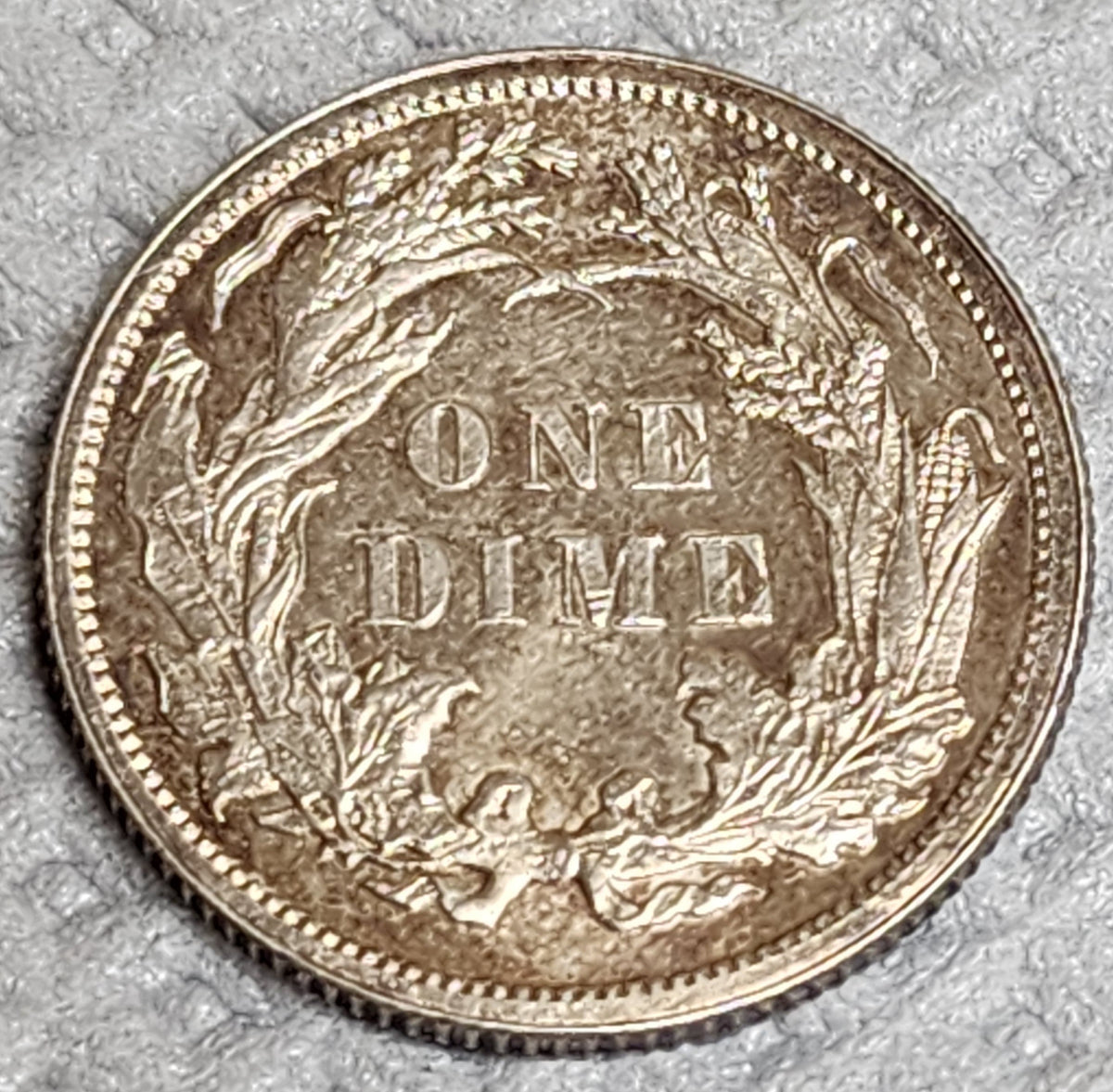 1879 Seated Liberty Silver Dime, Mint State, Uncirculated Coin, Store #DE107.