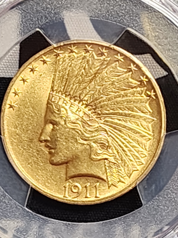 1911 $10, Indian Gold Eagle, PCGS AU-58, Gold Coin, Store Sale#G0092.