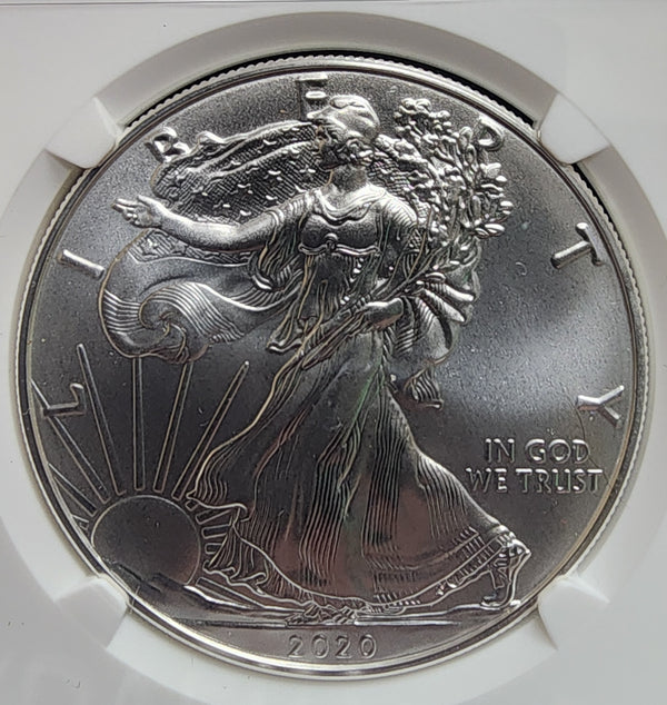 2020 American Silver Eagle, NGC MS 70, Store #AE0238