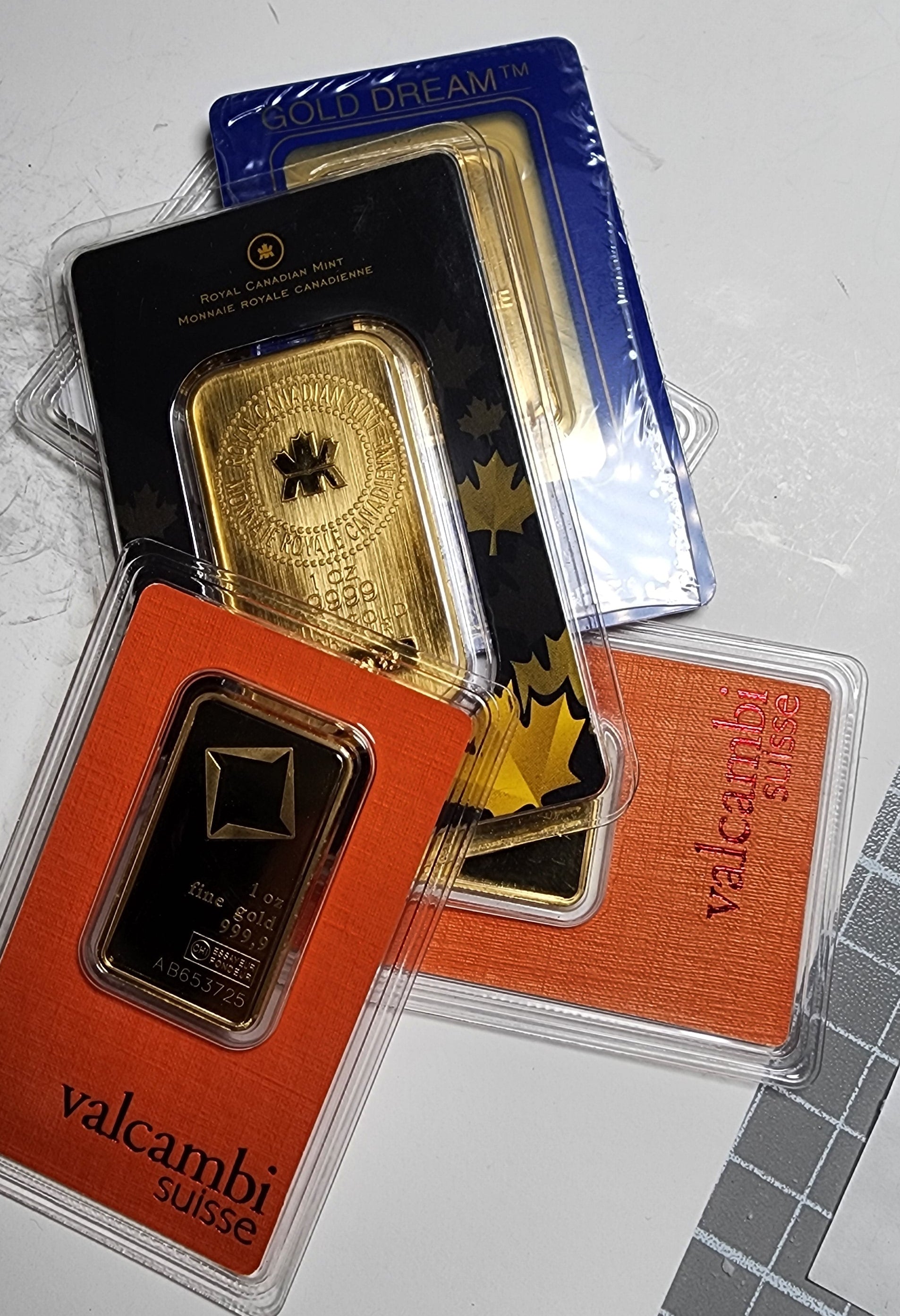 1 Troy Ounce Pure Gold Bar, Various Brands. 999.9 Gold bars, Store Sale #G0044.