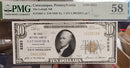 1929 $10 National, Catasauqua, PA, CH#8283, PMG AU-58,  Store #NBN021.