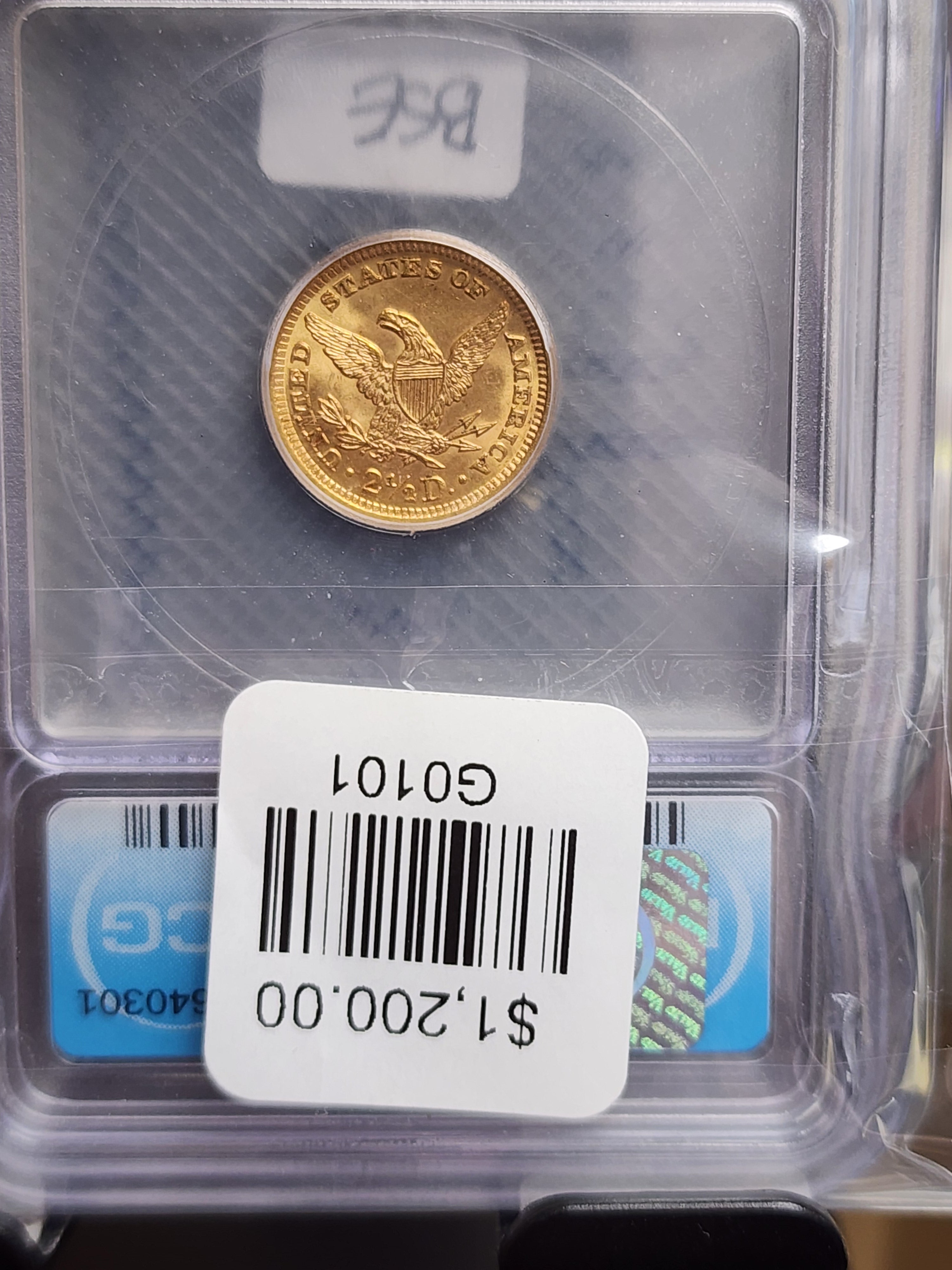1899 $2.50 Quarter Gold Eagle, ICG MS65, Gold Coin, Store Sale#G0101.