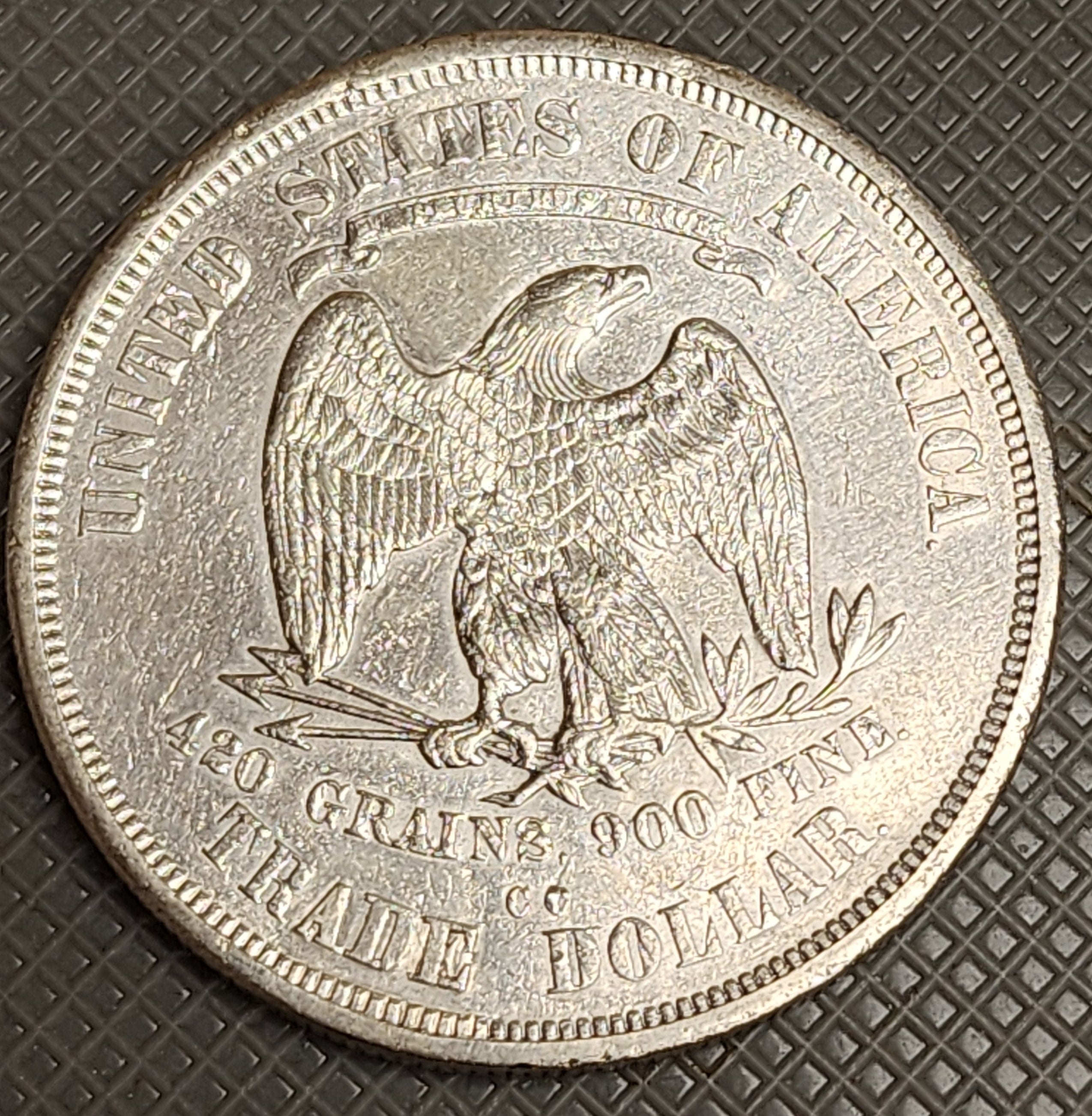 1874-CC Trade Dollar, About Uncirculated Coin w/ details, Store #DR0690