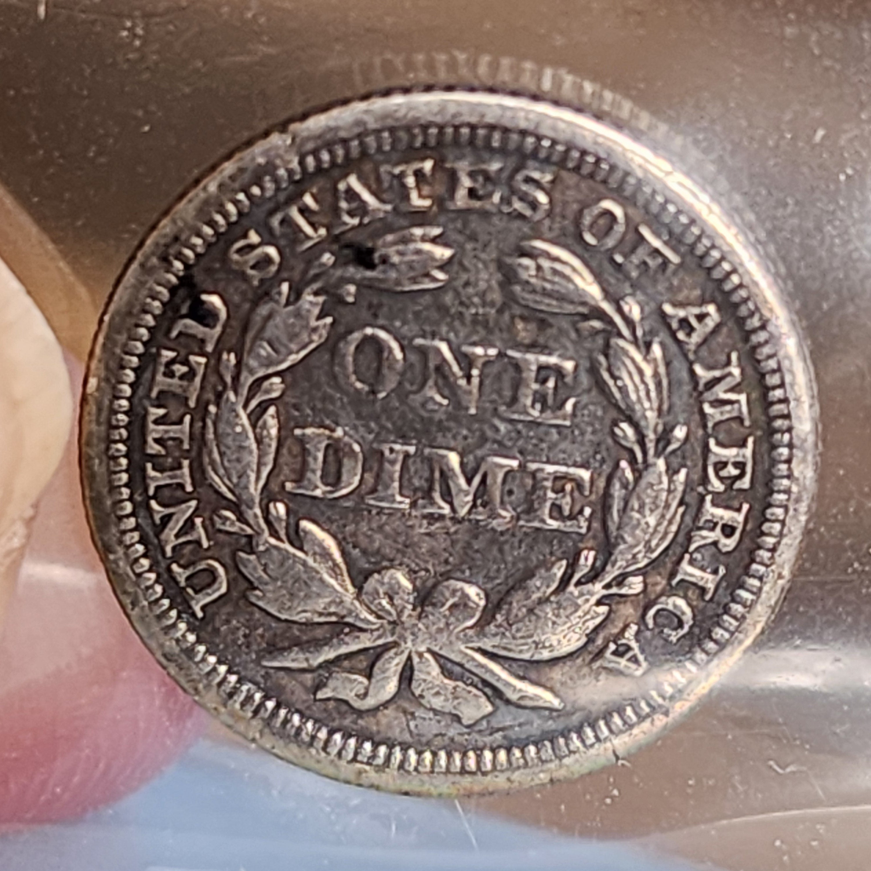 1844 Seated Liberty Dime, Collectible Circulated Coin, Store Sale #DE684.