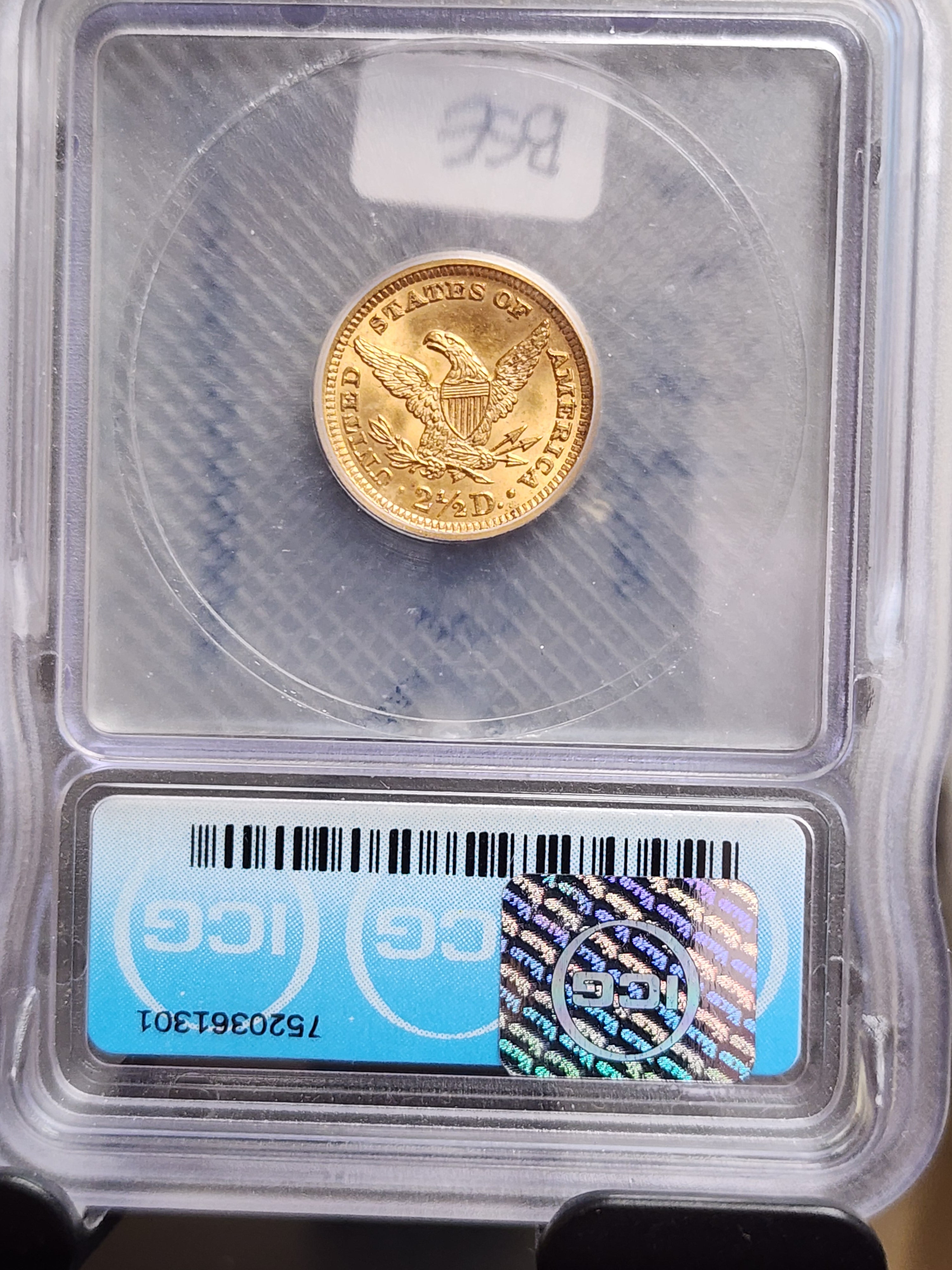 1902 $2.50 Quarter Gold Eagle, ICG MS65, Gold Coin, Store Sale#G0102.