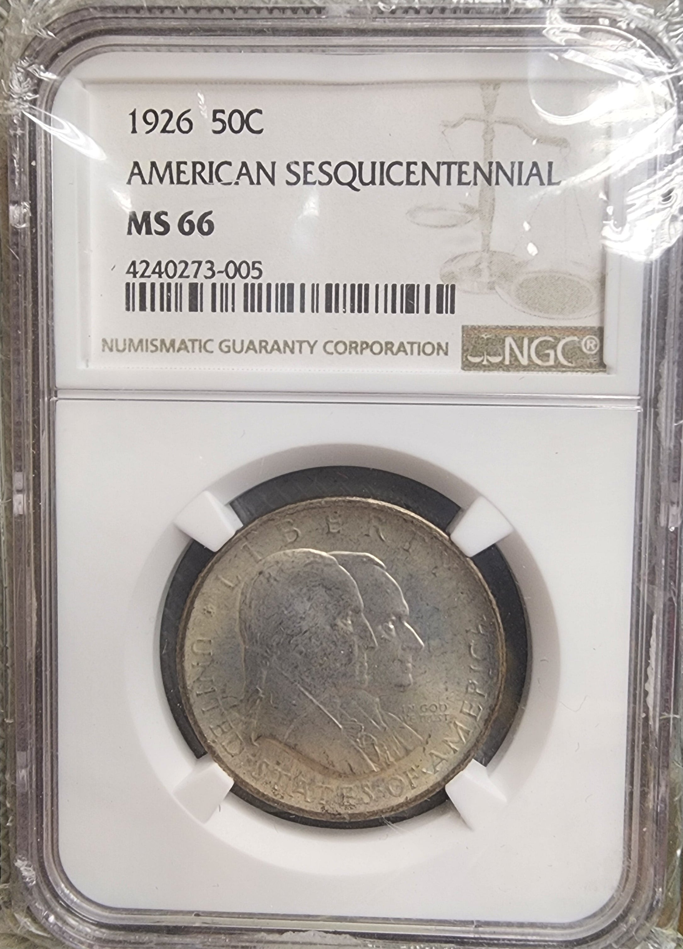 1926 American Sesquicentennial, COMMEM, NGC MS-66, Store #GMC004