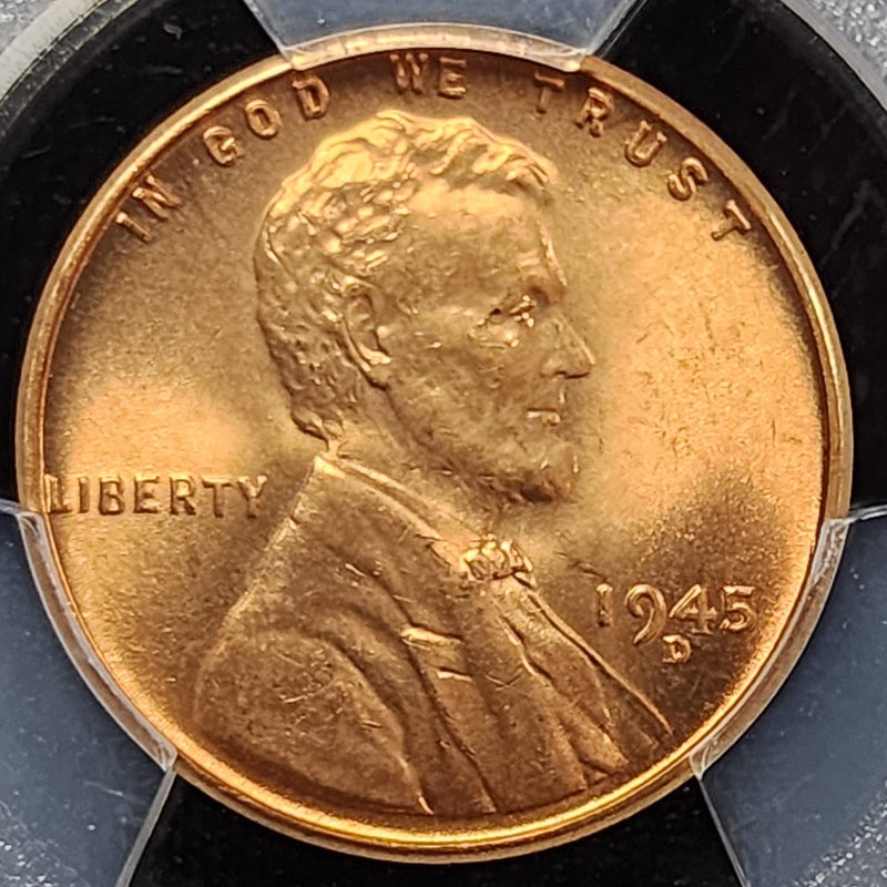 1945-D Lincoln Cent, PCGS MS66RD, Store