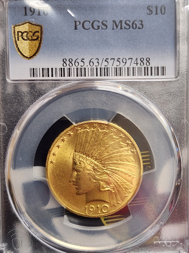 1910 $10, Indian Gold Eagle, PCGS MS-63, Gold Coin, Store Sale