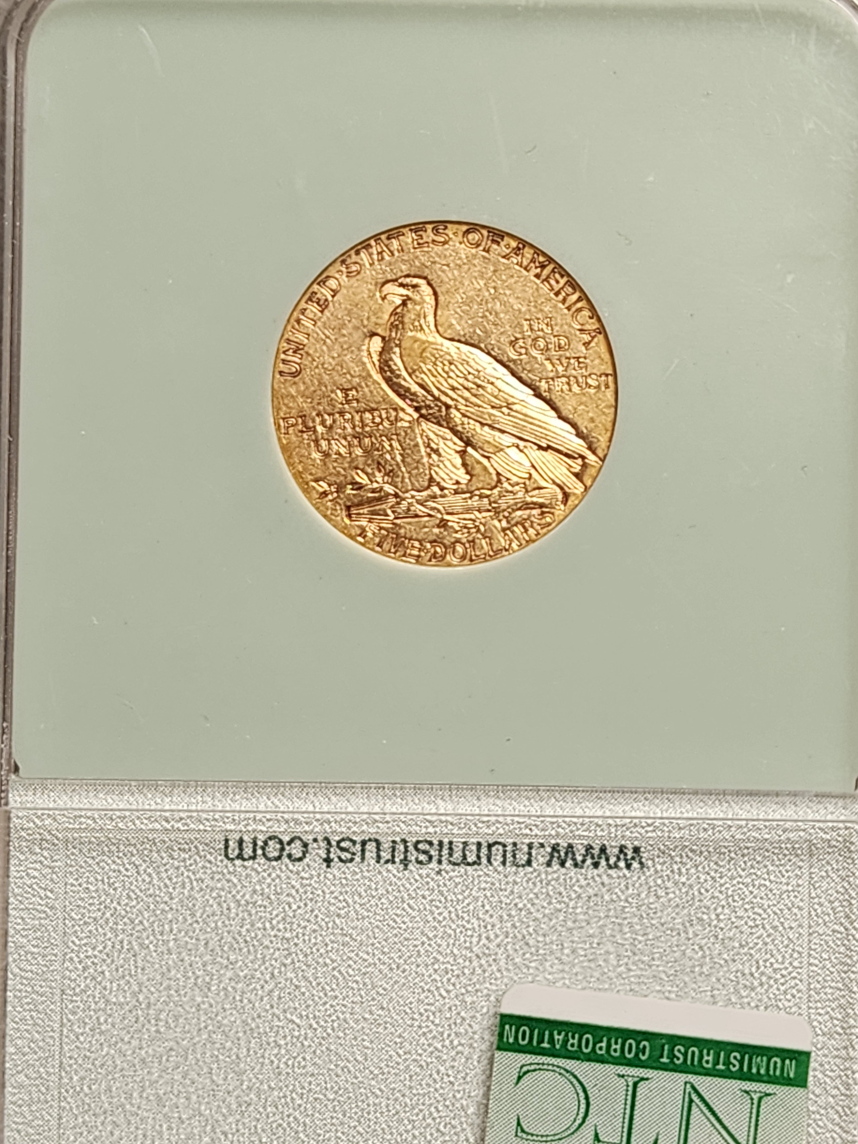 1911-S $5 Gold Indian, Quarter Eagle, Nice Extra Fine Circulated Coin, Store Sale #G0170.