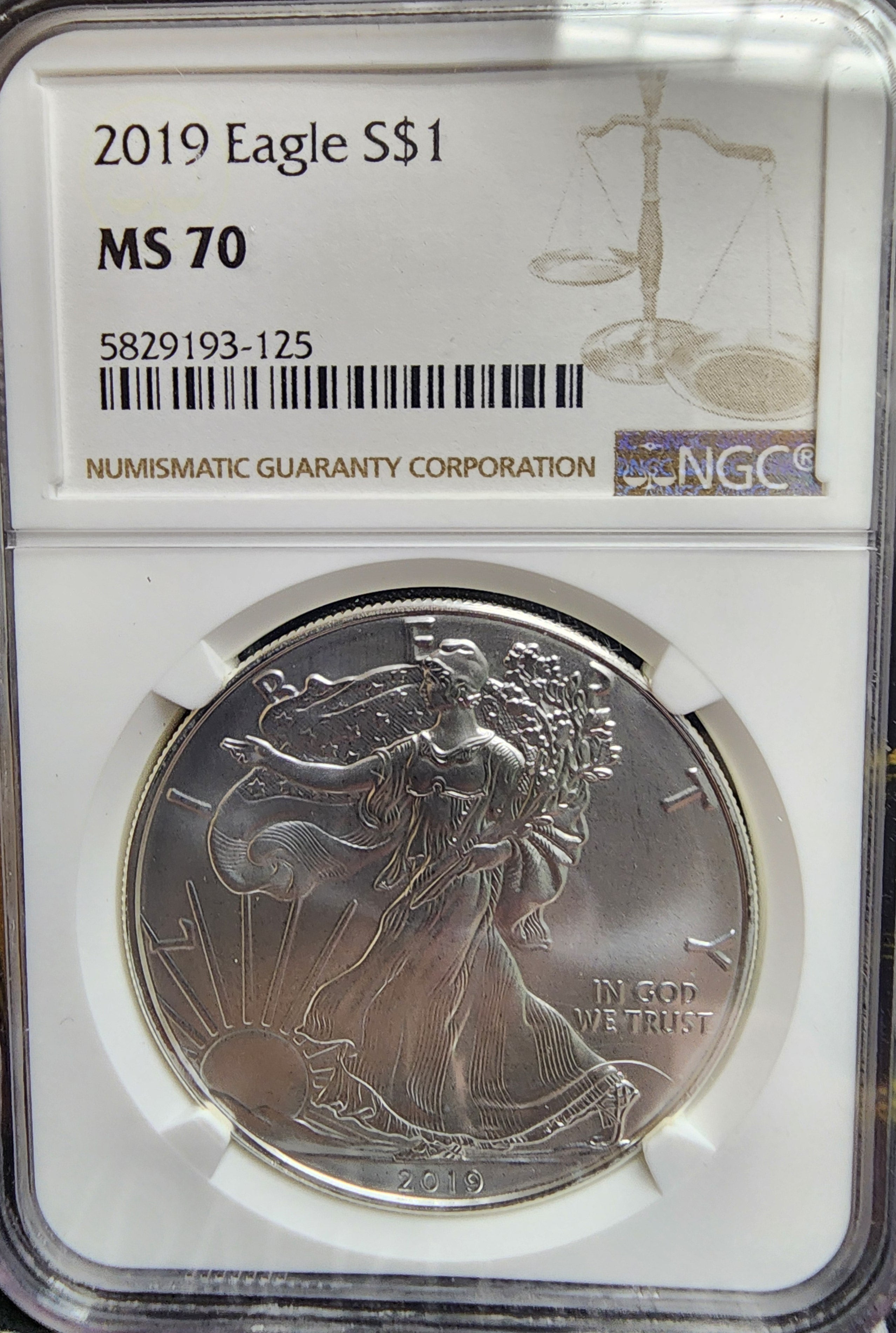 2019 American Silver Eagle, NGC MS 70, Store #AE0237