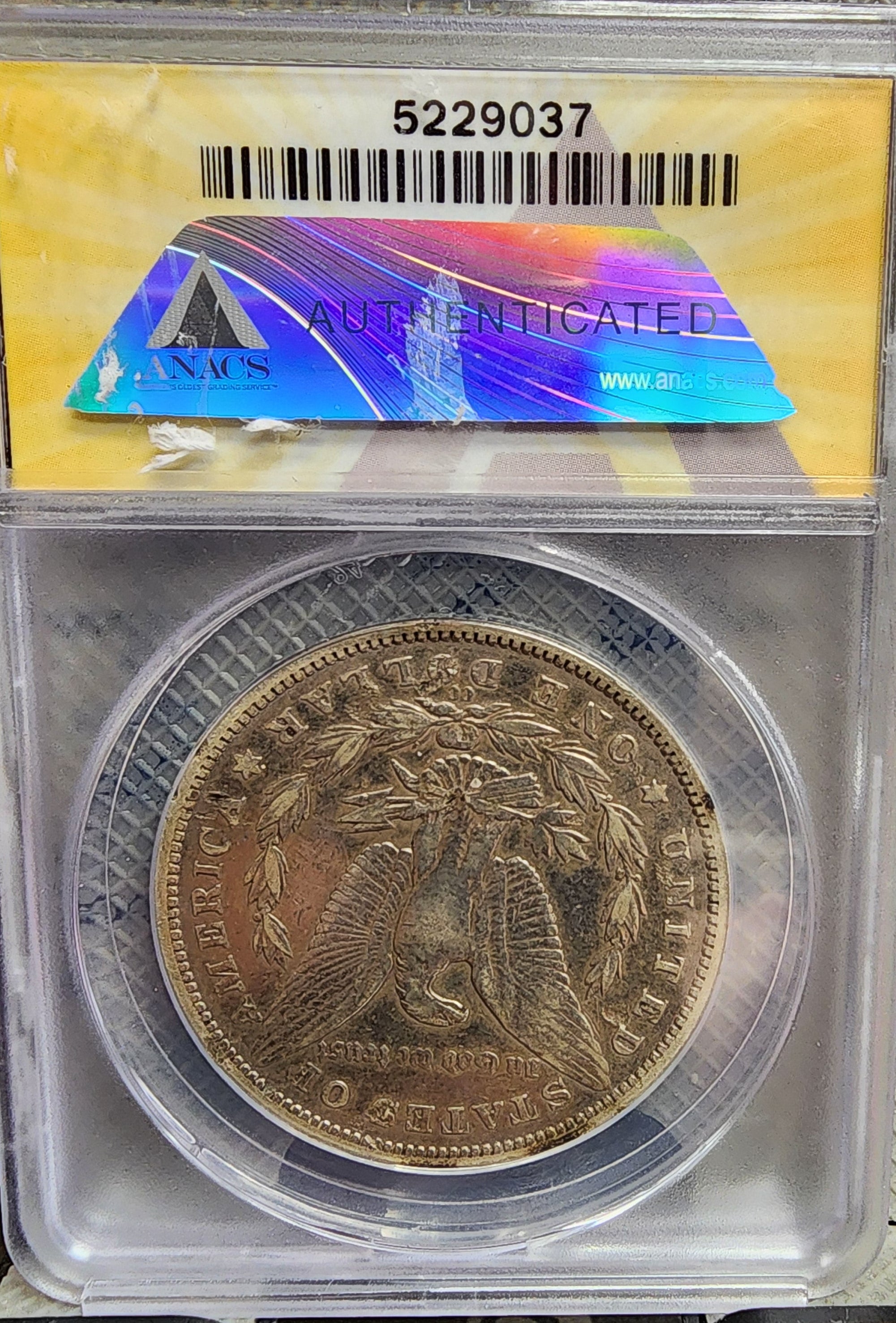 1893-CC Morgan Silver Dollar, ANACS "Genuine" Holder. Store Sale #DR0589.