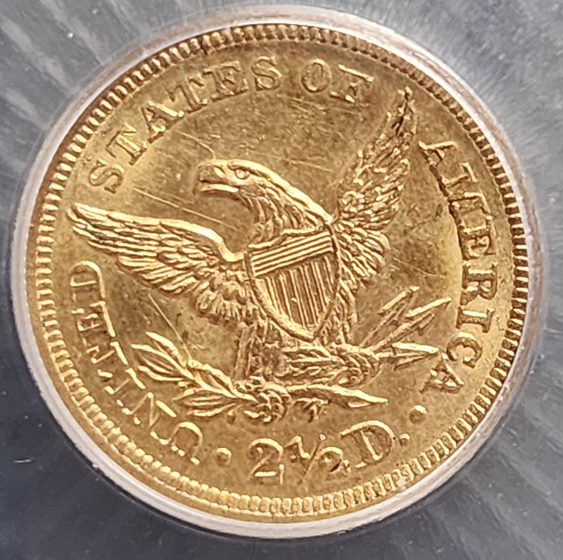 1856 $2.50 Quarter Gold Eagle, ICG MS-64, Gold Coin, Store Sale
