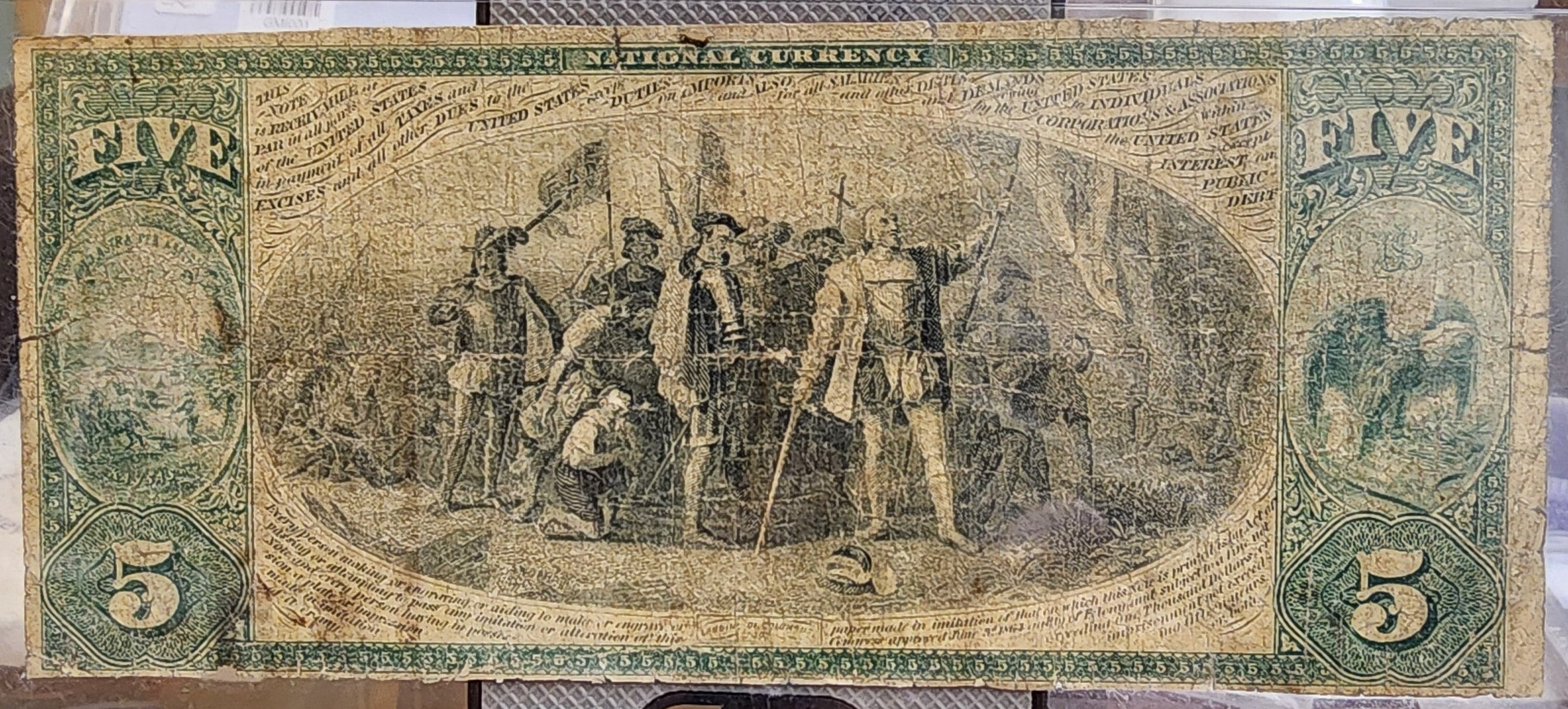 1871 $5., National Currency., "WYANDOTT, KS."., PMG Fine-12., Store #NBN034.