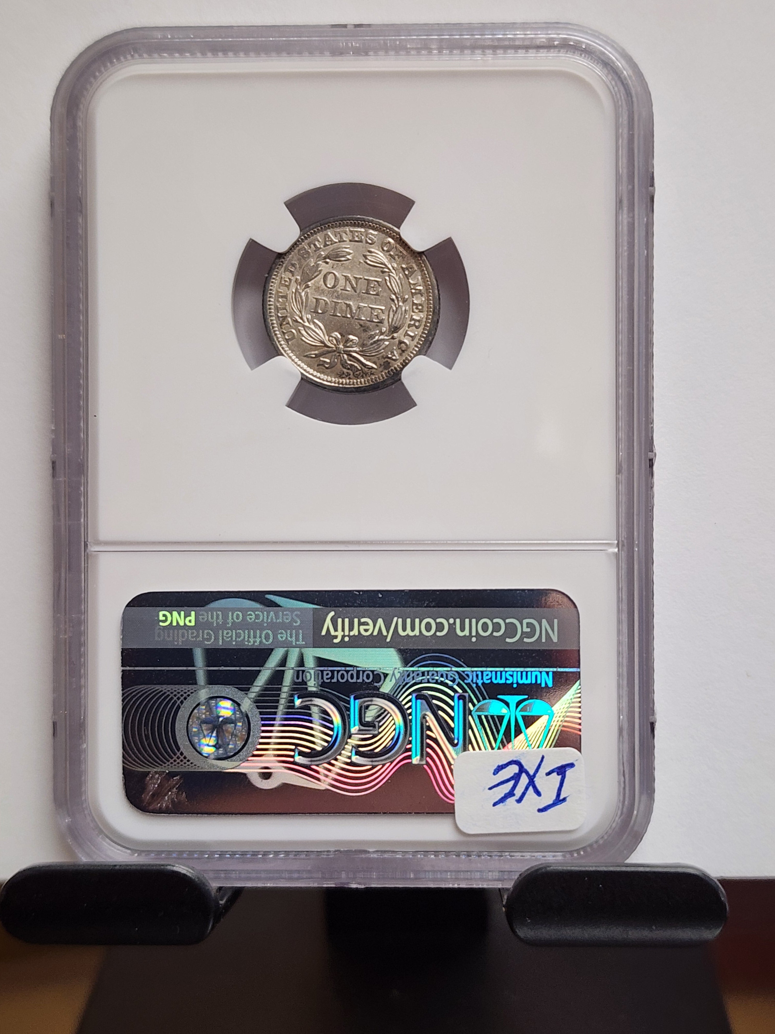 1859 Seated Liberty Silver Dime, NGC Certified AU-58, Store Sale #GDE030.