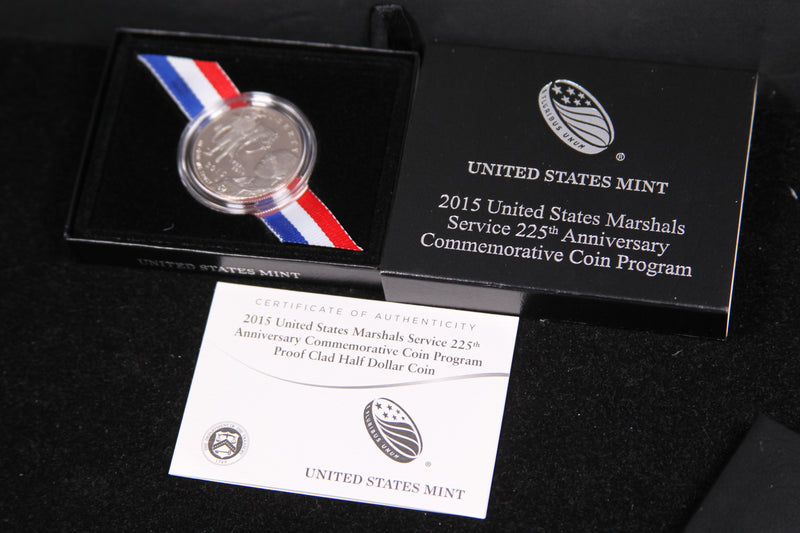 2015 U.S. Marshal Commemorative Half Dollar, Complete with U.S. Mint Packing.