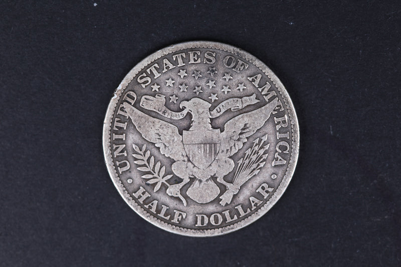 1915 Barber Half Dollar, Very Good Circulated Coin. Store
