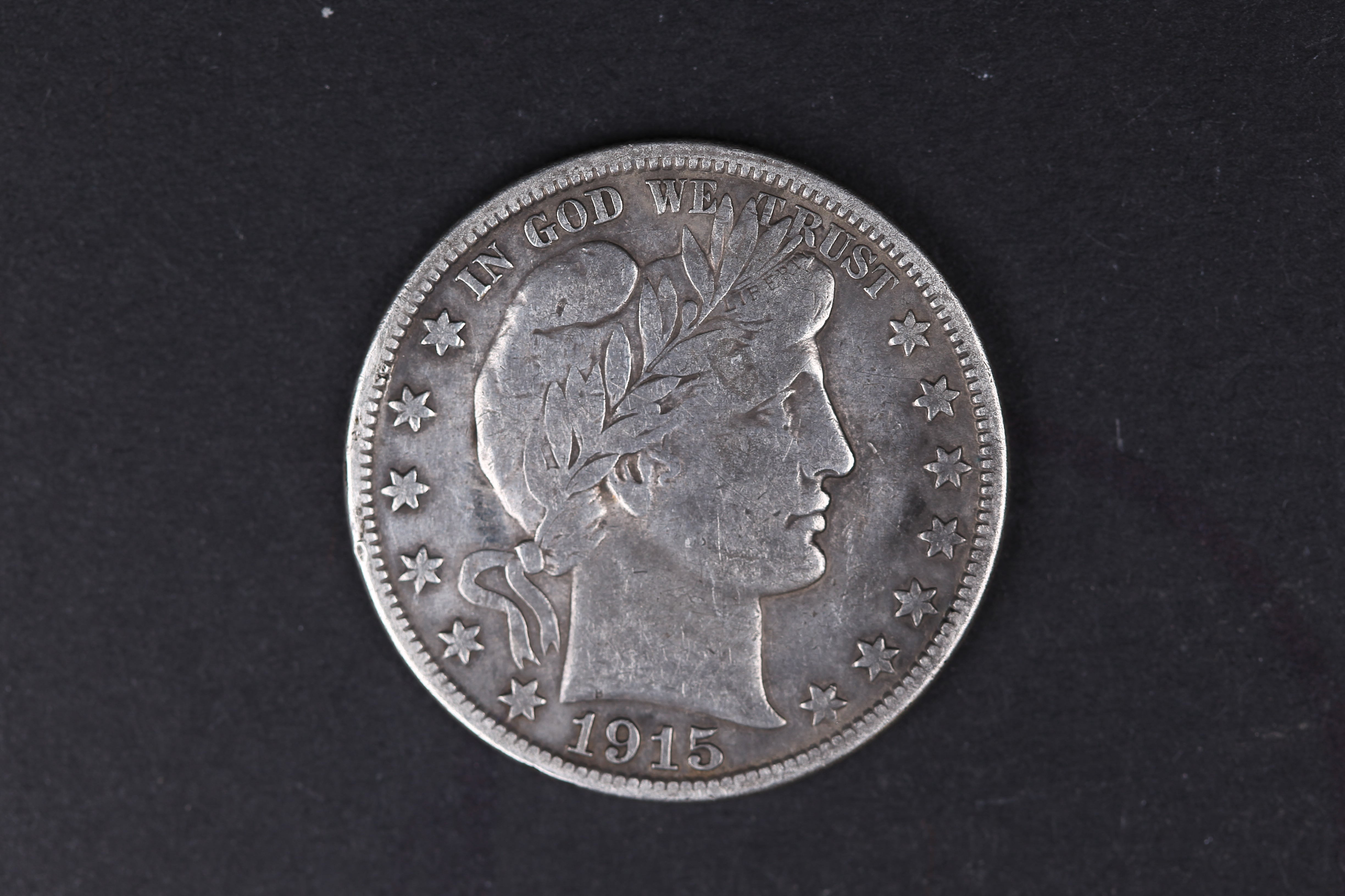 1915-D Barber Half Dollar, Very Fine Circulated Coin, Store # HR431