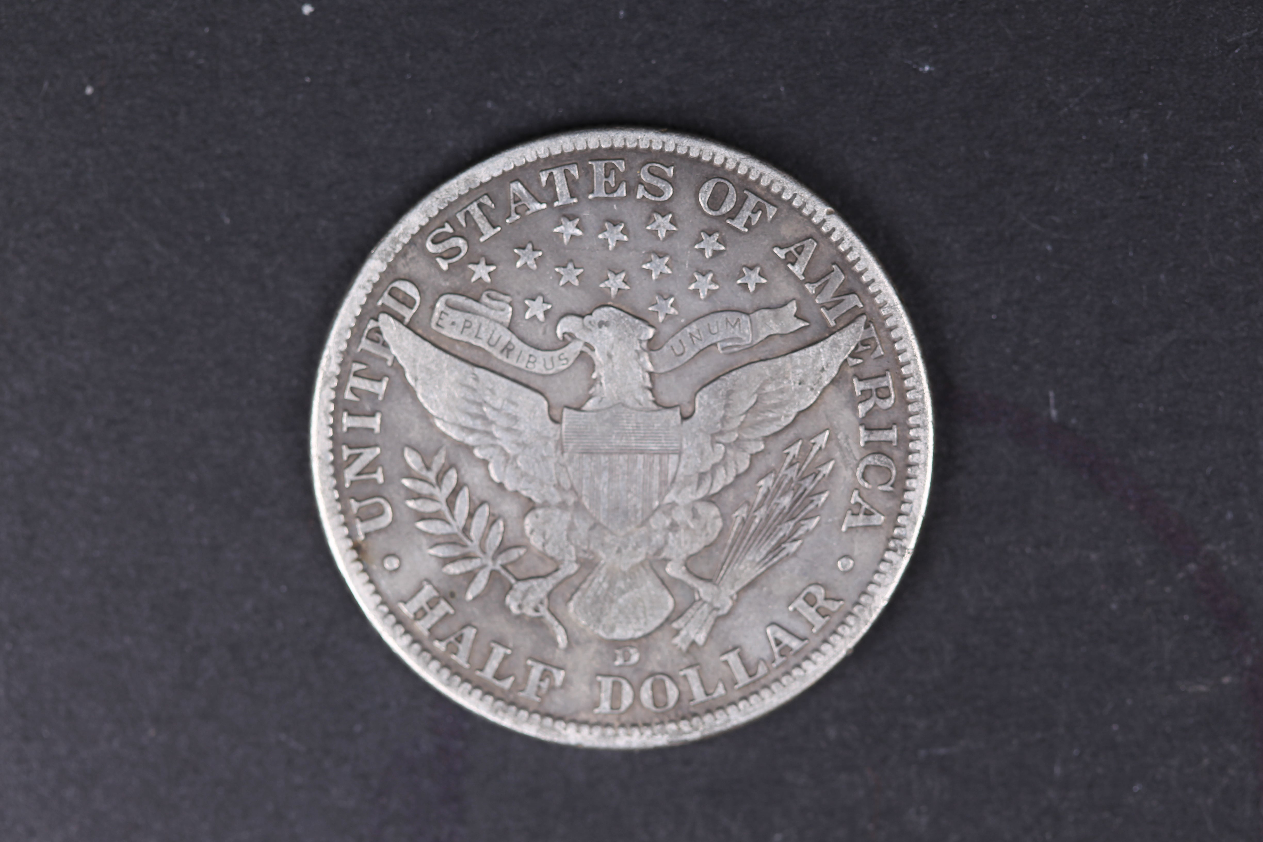 1915-D Barber Half Dollar, Very Fine Circulated Coin, Store # HR431
