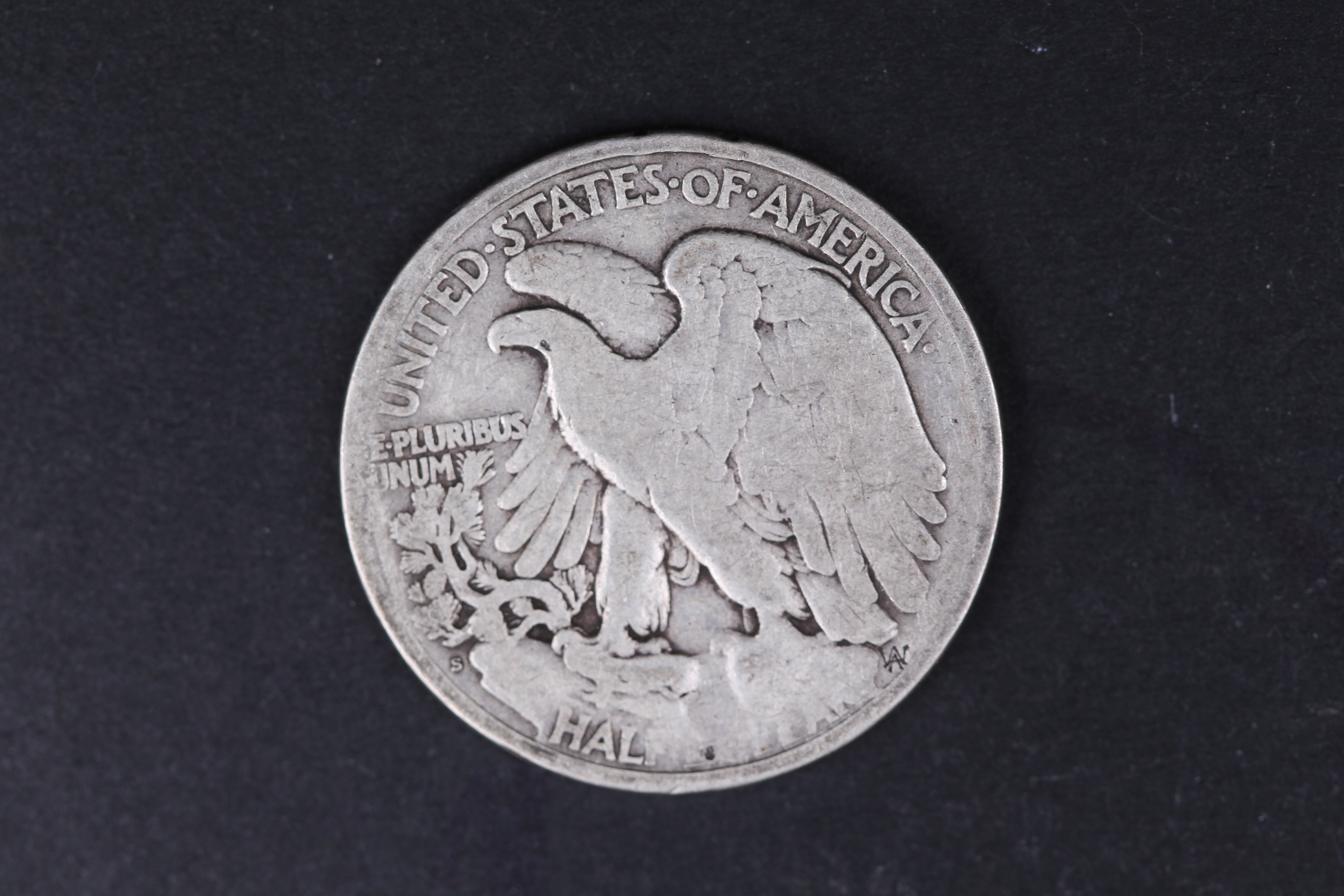 1921-S Liberty Walking Half Dollar. Very Good Circulated Coin. Store #10517
