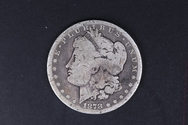 1878-CC Morgan Silver Dollar. Good Circulated Coin. Store