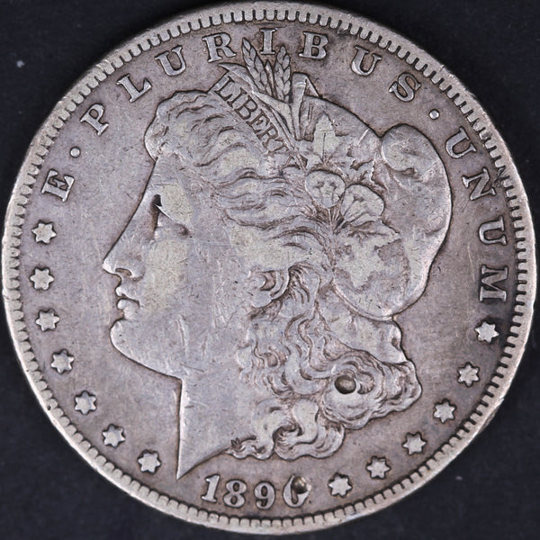 1890-CC Morgan Silver Dollar, Very Fine Circulated Coin, Store #DR0243