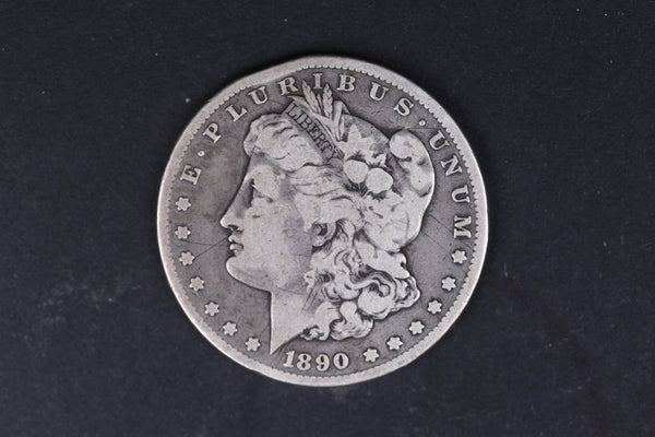 1890-CC Morgan Silver Dollar. Very Fine Circulated Coin. Store #07746
