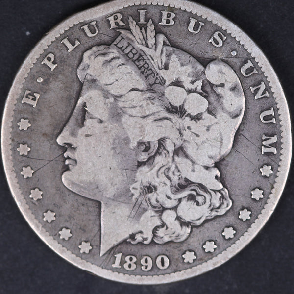 1890-CC Morgan Silver Dollar. Very Fine Circulated Coin, Store #DR0344