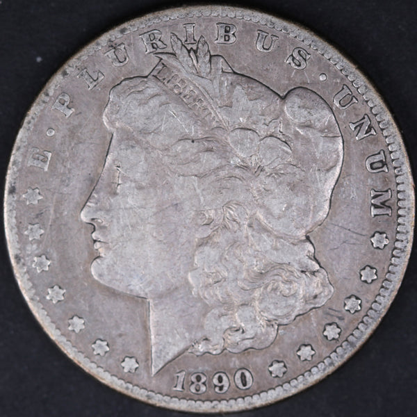 1890-CC Morgan Silver Dollar, Very Fine Circulated Coin, Store #DR0244