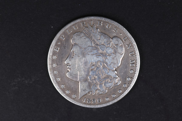 1890-CC Morgan Silver Dollar. Very Fine Circulated Coin. Store #07748